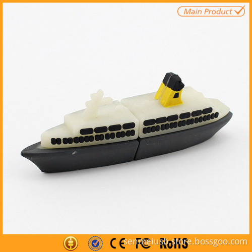 Custom PVC Ship Shape Usb Pen Drive 1gb